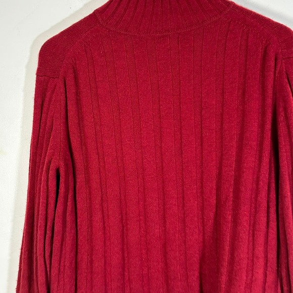 Banana Republic Italian Merino Turtleneck Sweater Womons Medium Red - Picture 9 of 11